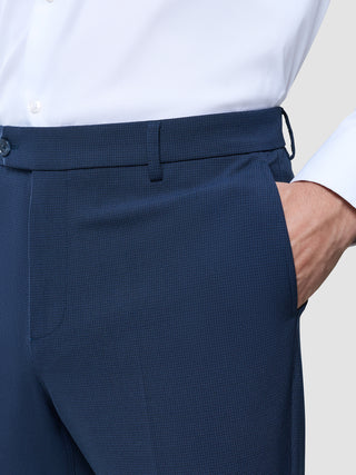 Essential Suit Pants Slim Navy Checks