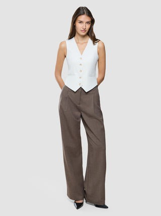 Women Essential Short Vest Off White