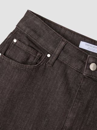 Women Evelin Jeans Tapered Chocolate