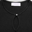 Women Fine Knit Rib Long Sleeve Black