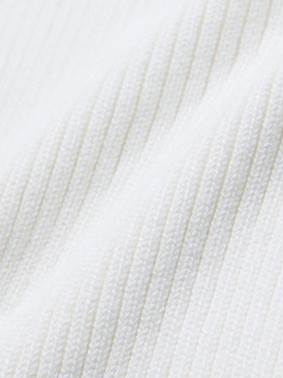 Women Fine Knit Rib Long Sleeve Off White