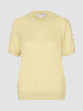 Women Fine Knit T-Shirt Sunlight Yellow