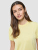 Women Fine Knit T-Shirt Sunlight Yellow