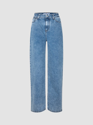 Jeans Straight Snow Blue Wash
