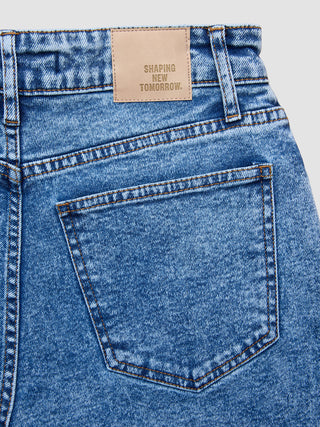Jeans Straight Snow Blue Wash