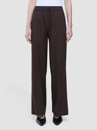 Women's Linen Pants Relaxed Espresso