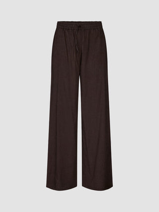 linen set espresso top relaxed pants