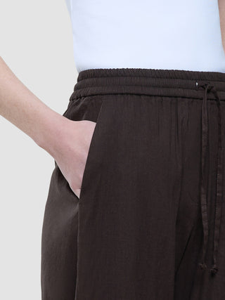 Women's Linen Pants Relaxed Espresso