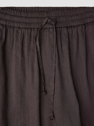 Women's Linen Pants Relaxed Espresso