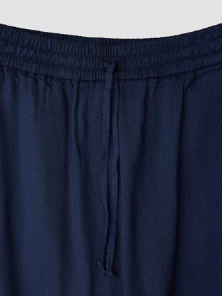 Women Linen Pants Relaxed Night Sky