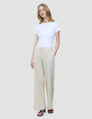 Women's Linen Pants Relaxed Sandy Beige