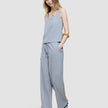 Women Linen Pants Relaxed Stone Grey
