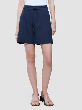 Women Linen Shorts Relaxed Night Sky