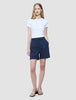 Women Linen Shorts Relaxed Night Sky