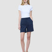 Women Linen Shorts Relaxed Night Sky