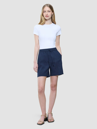 Women Linen Shorts Relaxed Night Sky