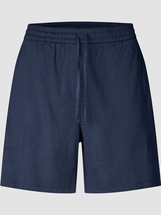 Women Linen Shorts Relaxed Night Sky