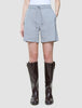 Women Linen Shorts Relaxed Stone Grey