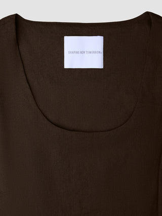 Women Linen Top Espresso