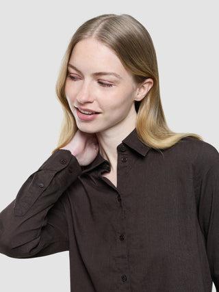 Women's Linen Shirt Espresso