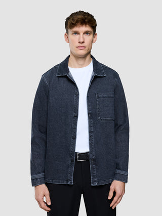 Matteo Denim Overshirt Washed Black