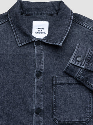 Matteo Denim Overshirt Washed Black
