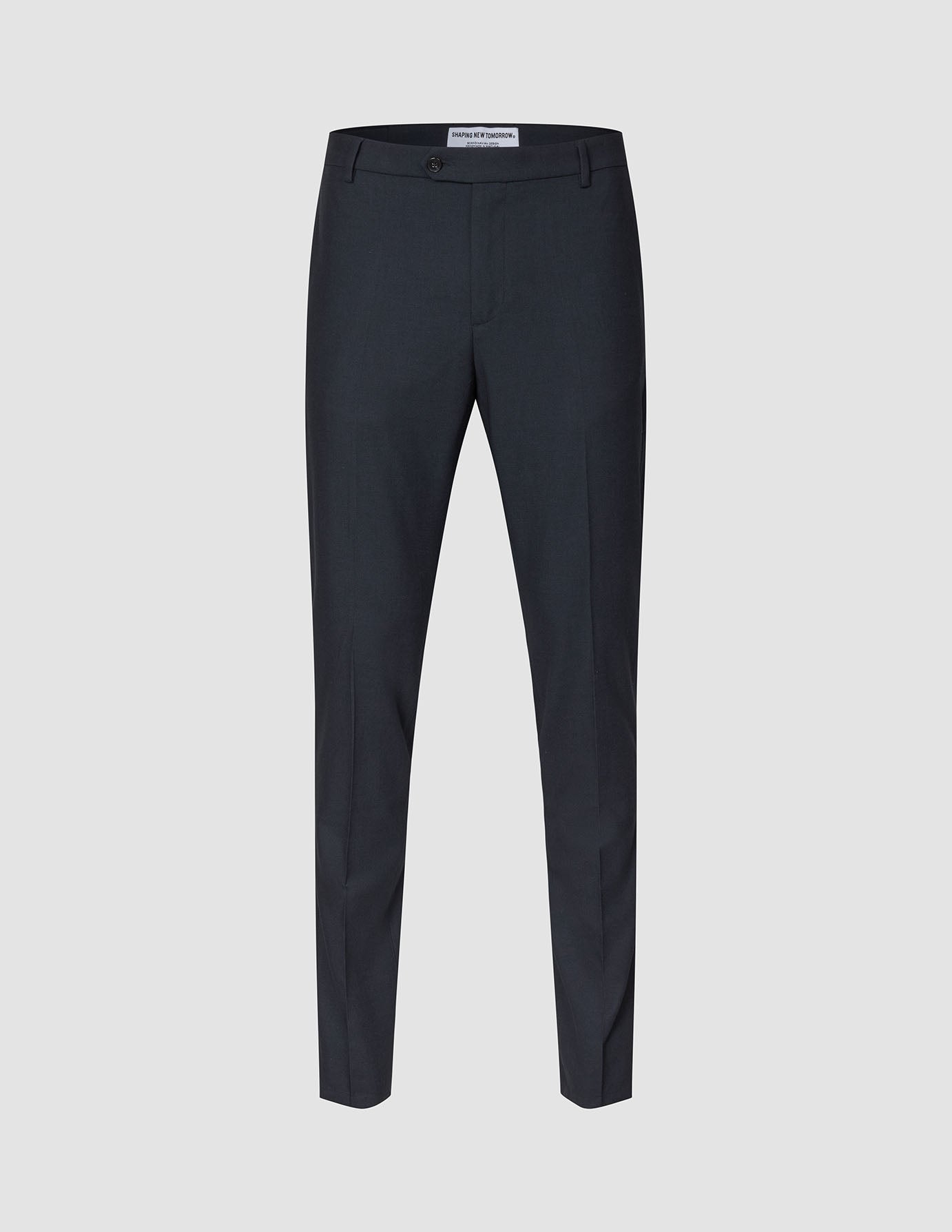 Motion Suit-bukser, slim fit, midnatsblå: mørkeblå bukser i slim fit med 360°-stretch og et midterpres.