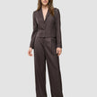 Raina Suit Wide Chestnut Pinstripe