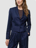 Women Raina Short Blazer Night Sky Pinstripe
