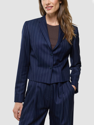 Women Raina Short Blazer Night Sky Pinstripe