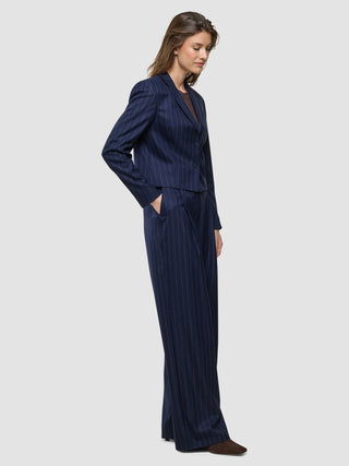 Women Raina Short Blazer Night Sky Pinstripe