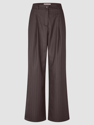 Women Raina Pants Wide Chestnut Pinstripe