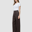 Women Raina Pants Wide Chestnut Pinstripe