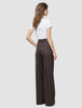 Women Raina Pants Wide Chestnut Pinstripe