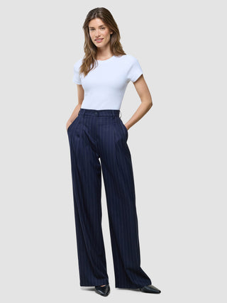 Women Raina Pants Wide Night Sky Pinstripe