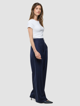 Women Raina Pants Wide Night Sky Pinstripe