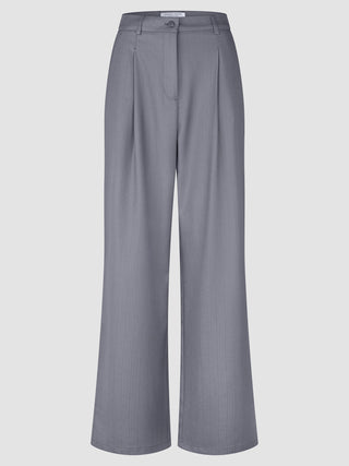 Women Raina Pants Wide Mid Grey Pinstripe