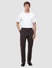 Refine Cotton Pants Relaxed Fit Dark Brown