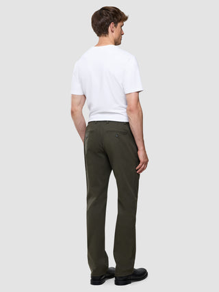 Refine Cotton Pants Relaxed Fit Dark Olive