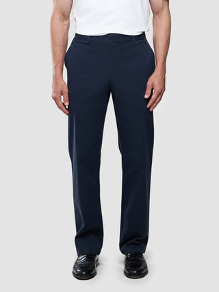 Refine Cotton Pants Relaxed Fit Navy