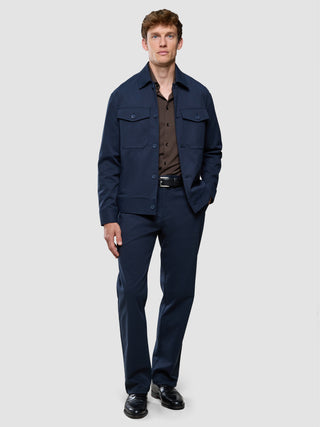 Refine Cotton Pants Relaxed Fit Navy