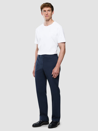 Refine Cotton Pants Relaxed Fit Navy