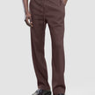 Refined Linen Pants Dark Brown