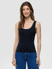 Rib Tank Top Black