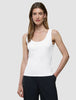 Rib Tank Top White