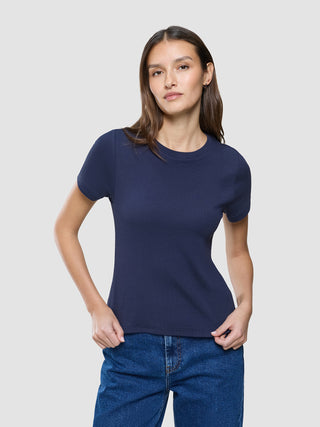 Women Rib T-Shirt Night Sky
