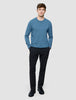 Seamless Core Knit Crewneck Blue Tide
