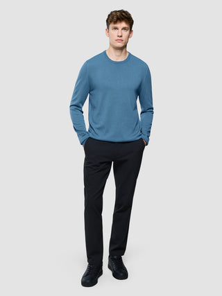 Seamless Core Knit Crewneck Blue Tide