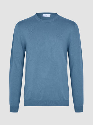 Seamless Core Knit Crewneck Blue Tide