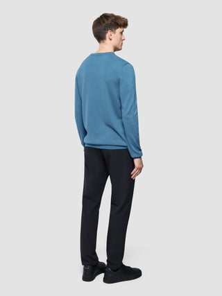 Seamless Core Knit Crewneck Blue Tide
